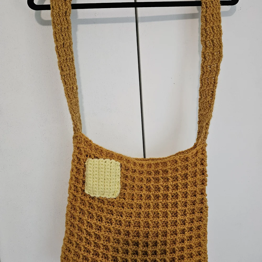 Handcrafted Waffel Crochet Bag - Picture 1 of 5